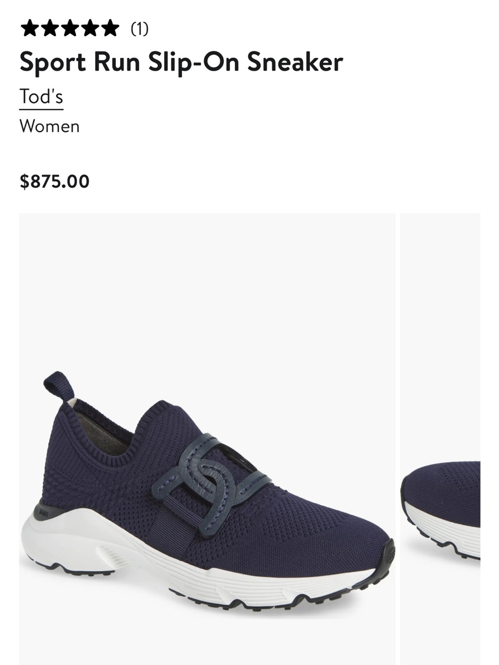 Tod's Kate Navy Knit Slip-On Sneaker - Picture 12 of 12